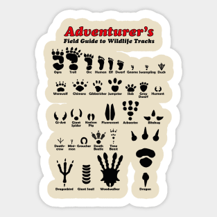 Äventyr: Field Guide to Wildlife Tracks Sticker